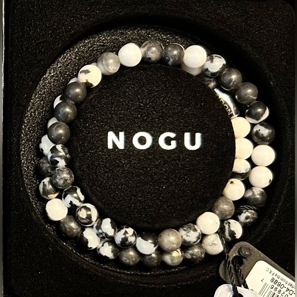 🖤🖤 NOGU Zebra Agate Silver Gemstone Wrap 🖤🖤